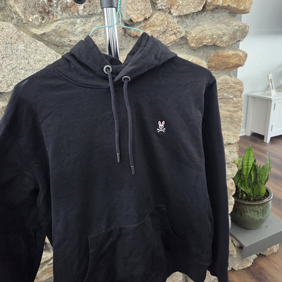 Psycho Bunny Black Hoodie with Embroidered Logo - Picture 3 of 4